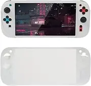 AZURAOKEY Silicone Case for Switch 2 (2025) Full Protective Hard Case for Switch 2 2025 with Comfortable Grip & Game Card Slots-White