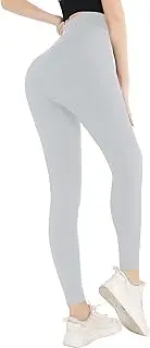 [XGXL] Soft Stretchy Leggings for Women - High Waisted Tummy Control Tights Yoga Pants for Workout Running Compression Legging
