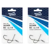 2x Jarvis Walker Tangle Free Flathead Rig Hooks Size 3/0