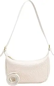[WESNDNE] Woven Crossdbody Bag Vegan Leather Bag For Women Crescent Shoulder Hobo Handbag with 2 Adjustable Strap