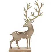 LVD MDF Xmas Reindeer Large Home/Living Room/Tabletop Xmas Decor 22x35cm