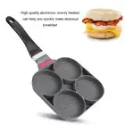4 Holes Nonstick Coating Frying Pan with One-time Molding Mould Kitchen Cookw YA