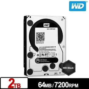 現貨喔 WD (黑標) 2TB 3.5吋電競硬碟 (WD2003FZEX)