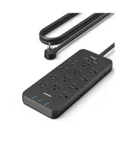 Surge Protector Power Strip (2100J), Anker 12 Outlets with 1 USB C and 2 USB ...