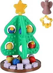 Kids Christmas Tree Toy Set, Miniature Christmas Tree Toys, Christmas Tree Fun Toy, 3D Printing Christmas Tree Toys W/ Train, Christmas Stocking Stuffers Christmas Toys for Kids Parties Bag Fillers