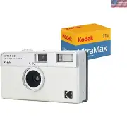 EKTAR H35 Off-White Half Frame Camera Bundle: Shoot More with Ultramax 400 Film