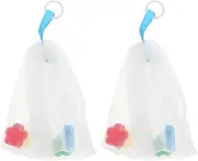 WOFASHPURET 2Pcs Facial Foaming Nets Soap Foaming Bags for Gentle Cleansing for Handmade Soap Bubbles Easy to Use Dry Quickly for Home Travel Skincare