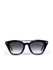 Shiny Black Anna Square Sunglasses