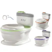 Potty Training Toilet with Life-Like Flush Button & Sound for Toddlers Kids