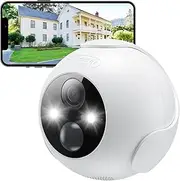 SwitchBot Outdoor Spotlight Camera 1080P - Security Camera Wireless with Human/Pet Detection, Waterproof Camera Works with Alexa&Google Home, Color Night Vision, Two-Way Audio, 256GB SD/Cloud Storage