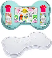 Mad Beauty Pets Dog Treat and Pampering Gift Set in Bone-Shaped Tin, White