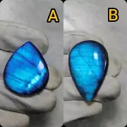Natural Blue Labraorte Cabochon,Large Pear Labradorite Gemstone For Pendant