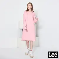 在飛比找蝦皮商城優惠-Lee 長版小LOGO長袖連帽T恤 帽T 女 粉紅 Mode