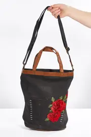 Rosette Shoulder Tote Bag--MOB-M4505