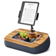 Lap Beanbag Tablet Pillow Stand,Adjustable iPad Holder with Snack Bowl,360°