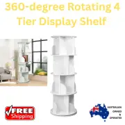 360-degree Rotating 4 Tier Display Shelf Bookcase Organiser Books and More