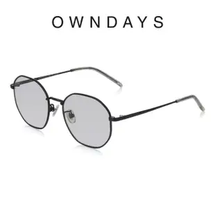 【OWNDAYS】百搭多角金屬框款墨鏡(SUN1068T-2S C1)