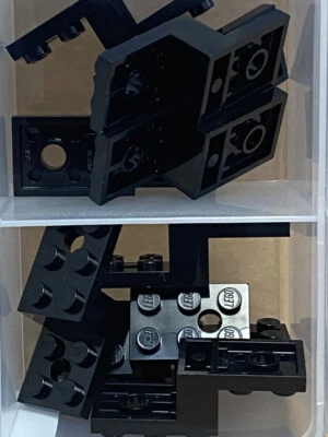 LEGO Parts - Black Bracket 5 x 2 x 1 1/3 with 2 Holes - No 11215 - QTY 10