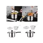 Stainless Steel Saucepan Strainer Basket for Boiling Gravies Noodles Pasta