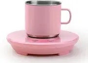 Creative Hot and Cold Cup Fast Refrigeration Pad Warm Milk God Thermostatic Heating Insulation Cooling Two-Purpose Pad Pink Cup Pads and Cup Set