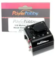 Powerhobby Aluminum Motor Heatsink Cooling Fan 1/8 Black : Dynamite Fuze