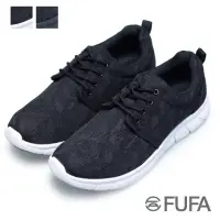 在飛比找momo購物網優惠-【FUFA Shoes 富發牌】網布彈力輕量男款慢跑鞋-黑 