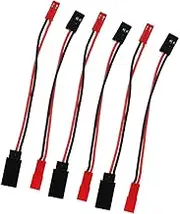Eigell 6pcs RC JST to JR Plug Female/Male Battery Charge Connector Conversion Cable