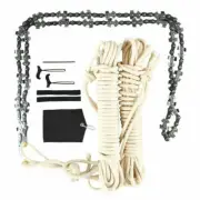 48'' Portable High Reach Limb Tree Hand Rope Chain Saw Both Side Blades Sets AU