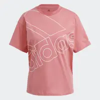 在飛比找蝦皮商城優惠-Adidas LOGO 女款粉色短袖上衣-NO.GM5572