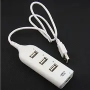 LUD High Speed 4 Port USB 2.0 Multi HUB Splitter PC Laptop Adapter White