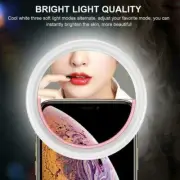 Portable Selfie LED Light Ring Flash Clip Rechargeable Camera For Phone & Tablet