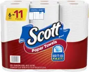Paper Towels, Choose-A-Sheet - 6 Mega Rolls = 11 Regular Rolls (102 Sheets per R