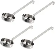 ADOCARN 4 Pcs Pizza Sauce Ladle Stainless Steel Measuring Spoons for Easy Sauce Spreading for Home Kitchens Restaurants Takeout Services