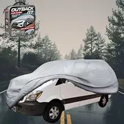 Silver Shield Outdoor Car Cover for Mercedes-Benz Sprinter Van 2006-2018 (906, NCV3) XL (New) - Zipper Door & Elastic Hem - UV Protection - Universal Fit - Water & Scratch Proof - Grey