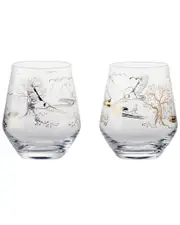 Anton Studio Designs Set of 2 Skye DOF Tumblers/Stemless Wine Glasses