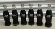 Lot Of 6 1960s VINTAGE 6.5 Oz 6 1/2oz Coke Coca Cola GREEN Glass Bottle NEW