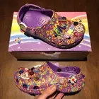 NEW! Lisa Frank X Crocs Classic Clog Limited Edition RARE Purple Sz 7W