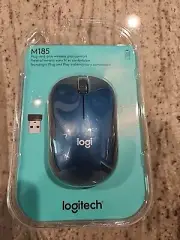 Logitech Wireless Computer Mouse M185 Blue & Black