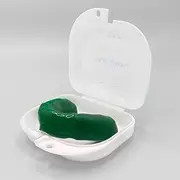 Custom-Fit Mouth Guard For Sports - Impact-Resistant, BPA-Free, Includes Storage Case and Impression Kit - Dark Green Color