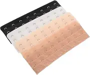 [VALICLUD] Stainless Steel Bra Hook Extension for Women 3 Row 8 Hook Bra Extender Underwear Extension Repair Kit