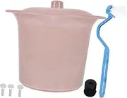 1Pc Plastic Spittoon with Lid Deep Urinal Bucket for Elders Easy to Clean Bedpan Convenient Toilet Training Random