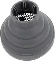 Hohopeti Hair Dryer Diffuser Nozzle Blow Dryer Attachment for Effortless Styling Compatible with Hair Dryers Easy to Install Clean Grey