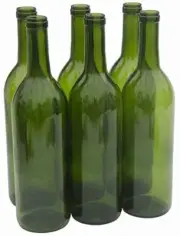 6 Pack 750ml Green Wine Bottles for Sparkling Wine Juice Beverage