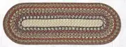 Braided Jute Oval Table Runner. Earth Rugs. HONEY, VANILLA, GINGER. 13" X 36"