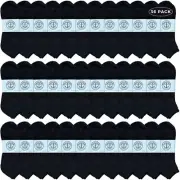 36 PK of Men's King Size No Show Ankle Socks Size 13-16 Black - Big And Tall