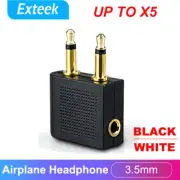 Airplane Airline Headphone Adapter Audio 3.5mm Jack 2 Plug Air Plane Connecter