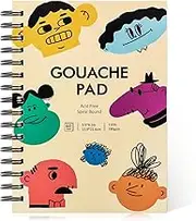 60 Sheets Gouache Pad 5.5x8.5 Inch, 110lb/180 GSM Gouache Paper Spiral Bound Gouache Sketchbook for Kids Students Adults Artists Drawing, Art Supplies