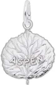 Sterling Silver Aspen Leaf Charm by Rembrandt