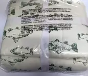 Eddie Bauer King Bed Flannel Sheet Set -School of Fish-Nice for Lake Cabin/House