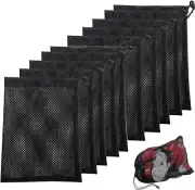Mesh Drawstring Bag 10Pcs, Nylon Drawstring Mesh Bag 7.88 "X11.82" for Carrying